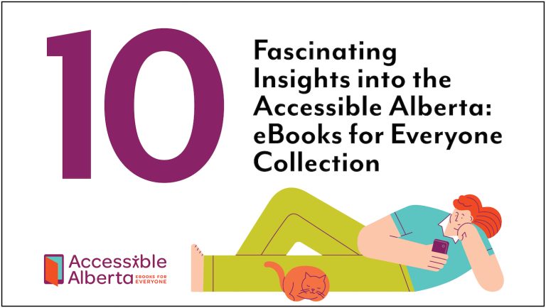 Graphic with the messaging "10 Fascinating Insights into the Accessible Alberta: eBooks for Everyone Collection