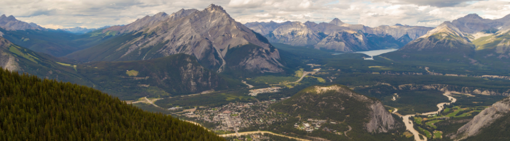 Aerial photo of Banff townsite