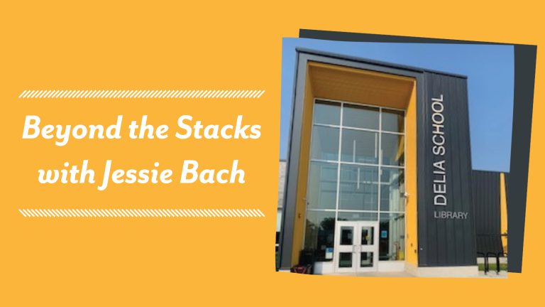 Feature graphic with the message "Beyond the Stacks with Jessie Bach"