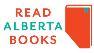 Graphic with the message, "Let's Celebrate Alberta Book Day. Join the virtual conversation #ReadAlberta #ABookDay" An illustration of a book shaped like the province of Alberta is to the right of the text.