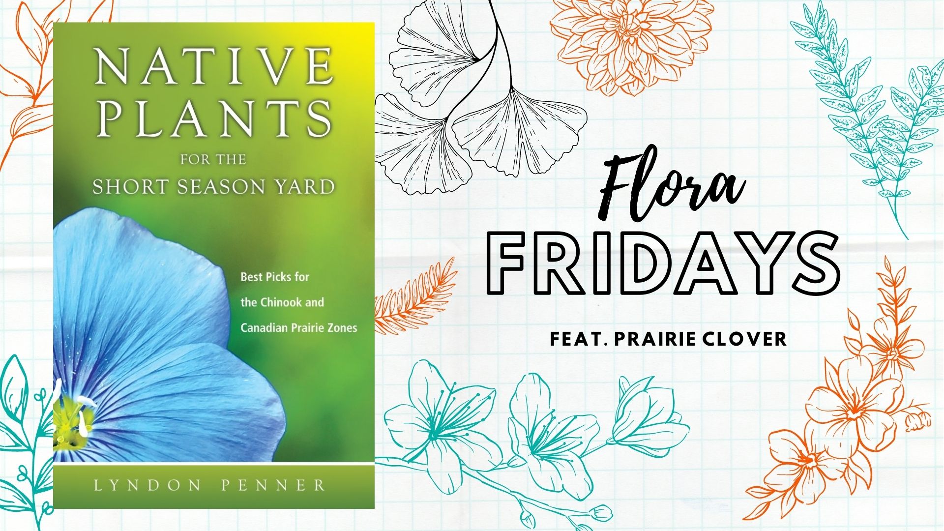 Flora Fridays feature image with the book cover for Native Plants for the Short Season Yard
